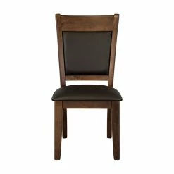 Best Pirce 🛒 Lexicon Wieland 19" Transitional Wood Dining Room Side Chair In Brown (Set Of 2) 🥰 -Cheap Office Chairs Store 2211920 3 L