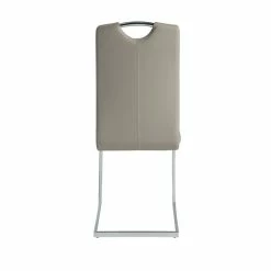 Flash Sale 🧨 Lexicon Glissand 18.5" Faux Leather Dining Room Side Chair In Chrome (Set Of 2) 😍 -Cheap Office Chairs Store 2211925 4 L