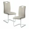 Flash Sale 🧨 Lexicon Glissand 18.5" Faux Leather Dining Room Side Chair In Chrome (Set Of 2) 😍 -Cheap Office Chairs Store 2211925 L