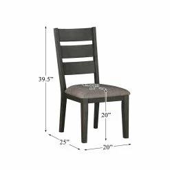 Top 10 👏 Lexicon Baresford 20" Wood Dining Room Side Chair In Gray (Set Of 2) 👍 -Cheap Office Chairs Store 2211942 4 L
