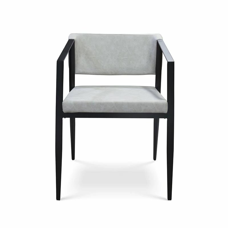 Brand new 👏 B-Modern Social 21.25" Modern Eco-Leather Armchair In Light Gray/Black ❤️ 5 Brand new 👏 B-Modern Social 21.25" Modern Eco-Leather Armchair In Light Gray/Black ❤️ - Image 3