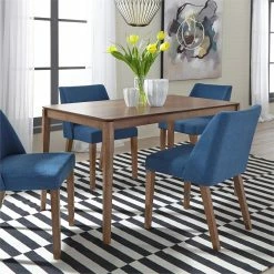 Budget 💯 Liberty Furniture Space Savers Medium Brown Nido Chair - Blue (RTA)-Set Of 2 ❤️ -Cheap Office Chairs Store 2215326 3 L