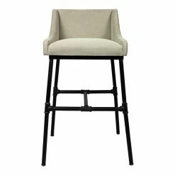 Budget 🎉 Moti Aliso Morgan 31" Adjustable Fabric Dining/Bar/Counter Chair In Light Gray ⌛