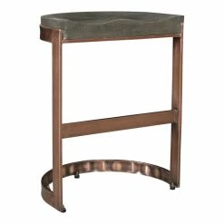 Cheapest 🎁 Moti Pinto 20" Mid-Century Metal/Solid Wood Counter Stool In Copper 🥰