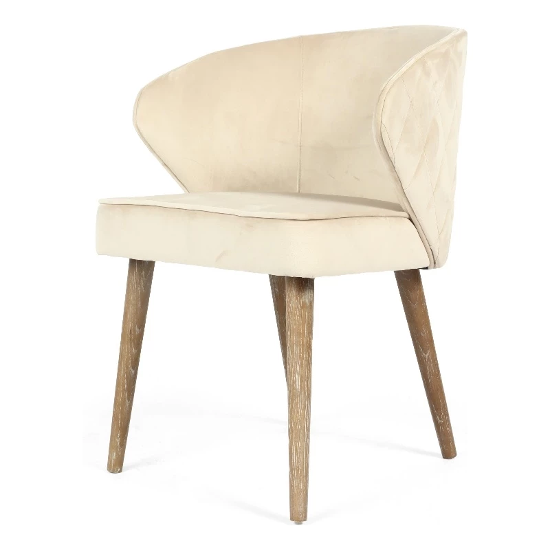 Cheap 🤩 Gild Design House Delilah 18" Fabric Upholstered Dining Chair In Cream 👏 3 Cheap 🤩 Gild Design House Delilah 18" Fabric Upholstered Dining Chair In Cream 👏