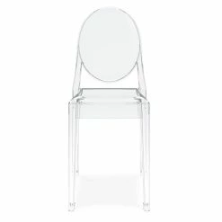 Coupon 🎉 Aron Living 18.5" Mid-Century Plastic Crystal Dining Chair In Clear ⌛ -Cheap Office Chairs Store 2219138 1 L