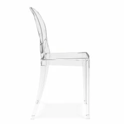 Coupon 🎉 Aron Living 18.5" Mid-Century Plastic Crystal Dining Chair In Clear ⌛ -Cheap Office Chairs Store 2219138 2 L