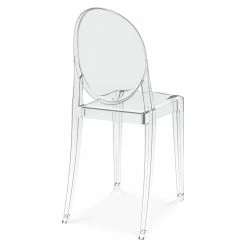 Coupon 🎉 Aron Living 18.5" Mid-Century Plastic Crystal Dining Chair In Clear ⌛ -Cheap Office Chairs Store 2219138 3 L