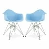 Best Sale ⭐ Aron Living Tower 18" Plastic And Chrome Steel Armchairs In Blue (Set Of 2) ✨ -Cheap Office Chairs Store 2219143 L