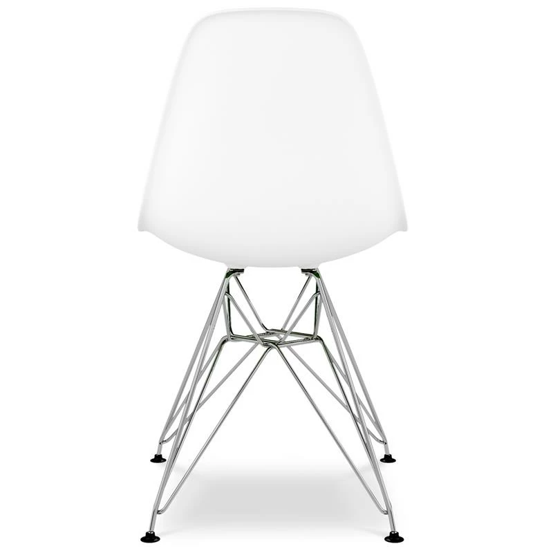 Budget 😉 Aron Living Tower 17" Plastic And Chrome Steel Dining Chair In White ⭐ 6 Budget 😉 Aron Living Tower 17" Plastic And Chrome Steel Dining Chair In White ⭐ - Image 4