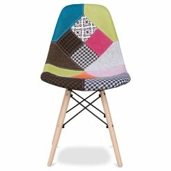 Buy 👍 Aron Living Pyramid 17.5" Cotton And Wood Dining Chair In Multi-Color 🧨 -Cheap Office Chairs Store 2219203 1 L