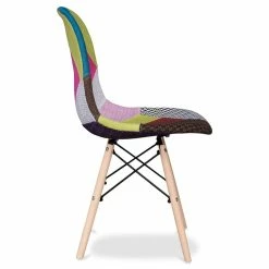 Buy 👍 Aron Living Pyramid 17.5" Cotton And Wood Dining Chair In Multi-Color 🧨 -Cheap Office Chairs Store 2219203 3 L