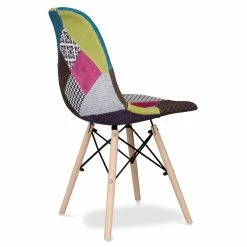 Buy 👍 Aron Living Pyramid 17.5" Cotton And Wood Dining Chair In Multi-Color 🧨 -Cheap Office Chairs Store 2219203 4 L