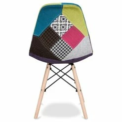 Buy 👍 Aron Living Pyramid 17.5" Cotton And Wood Dining Chair In Multi-Color 🧨 -Cheap Office Chairs Store 2219203 5 L