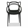 Coupon 👏 Aron Living Monte 18" Mid-Century Plastic Dining Chair In Black 👏 -Cheap Office Chairs Store 2219217 L