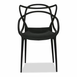 Coupon 👏 Aron Living Monte 18" Mid-Century Plastic Dining Chair In Black 👏