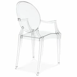 Hot Sale 😀 Aron Living 18.5" Durable Seat Plastic Crystal Armchair In Clear 🎉 -Cheap Office Chairs Store 2219239 3 L