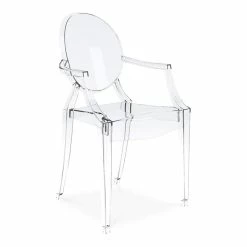 Hot Sale 😀 Aron Living 18.5" Durable Seat Plastic Crystal Armchair In Clear 🎉