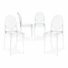 Buy 😀 Aron Living 18.5" Mid-Century Plastic Crystal Dining Chairs In Clear (Set Of 4) 😉 -Cheap Office Chairs Store 2219278 L
