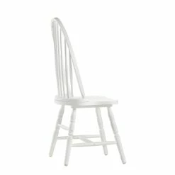 Budget ✔️ Bowery Hill Wood Dining Chair In Pure White ✔️ -Cheap Office Chairs Store 2226439 2 L