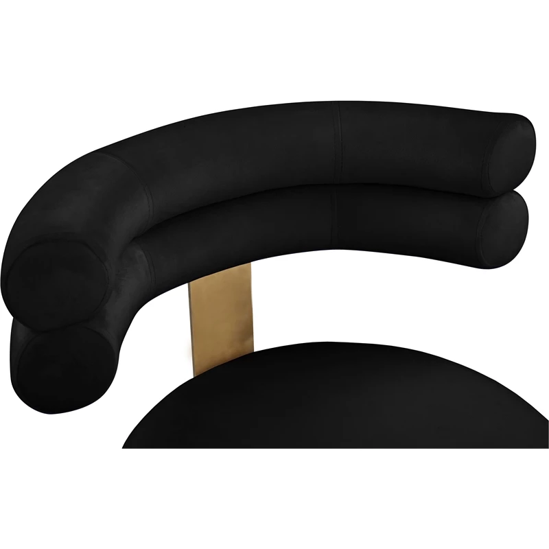 Cheap 😉 Meridian Furniture Fitzroy Black Velvet Dining Chair (Set Of 2) 🤩 8 Cheap 😉 Meridian Furniture Fitzroy Black Velvet Dining Chair (Set Of 2) 🤩 - Image 6