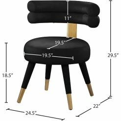 Cheap 😉 Meridian Furniture Fitzroy Black Velvet Dining Chair (Set Of 2) 🤩 18 Cheap 😉 Meridian Furniture Fitzroy Black Velvet Dining Chair (Set Of 2) 🤩 -Cheap Office Chairs Store 2229335 7 L