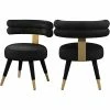 Cheap 😉 Meridian Furniture Fitzroy Black Velvet Dining Chair (Set Of 2) 🤩 -Cheap Office Chairs Store 2229335 L