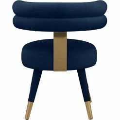 Discount 😍 Meridian Furniture Fitzroy Navy Velvet Dining Chair (Set Of 2) 🔥 -Cheap Office Chairs Store 2229338 1 L
