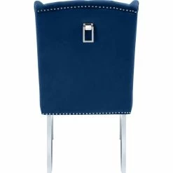 Budget 🌟 Meridian Furniture Suri Navy Velvet Dining Chair (Set Of 2) ✔️ -Cheap Office Chairs Store 2229345 1 L