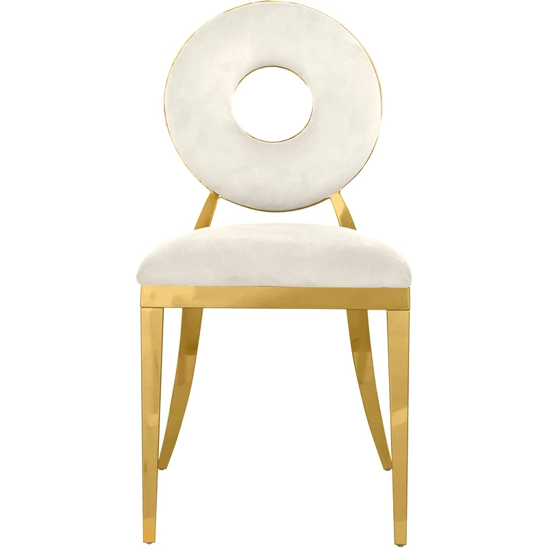 Outlet ๐ฏ Meridian Furniture Carousel Cream Velvet Dining Chair (Set Of 2) ๐ 7 Outlet ๐ฏ Meridian Furniture Carousel Cream Velvet Dining Chair (Set Of 2) ๐ - Image 5