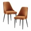 Promo 🤩 Lexicon Keene 20" Mid-Century Velvet Dining Room Side Chair In Orange (Set Of 2) 🎉 1 Promo 🤩 Lexicon Keene 20" Mid-Century Velvet Dining Room Side Chair In Orange (Set Of 2) 🎉 -Cheap Office Chairs Store 2251314 L
