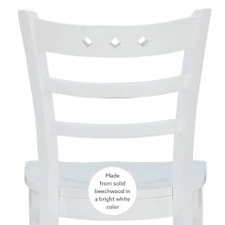 New 🎁 Linon Sloan Solid Wood Commercial Grade Set Of Two Chairs In White 🔥 -Cheap Office Chairs Store 2256479 20 L