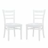 New 🎁 Linon Sloan Solid Wood Commercial Grade Set Of Two Chairs In White 🔥 2 New 🎁 Linon Sloan Solid Wood Commercial Grade Set Of Two Chairs In White 🔥 -Cheap Office Chairs Store 2256479 3 L