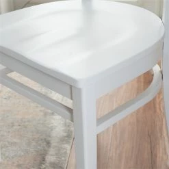 New 🎁 Linon Sloan Solid Wood Commercial Grade Set Of Two Chairs In White 🔥 -Cheap Office Chairs Store 2256479 9 L