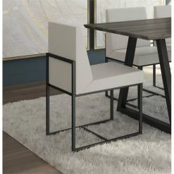 Wholesale ⭐ Amisco Derry Polyester And Metal Dining Chair In Light Gray/Black 😉 -Cheap Office Chairs Store 2257610 2 L