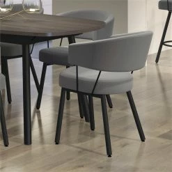 Wholesale 🔔 Amisco Corey Polyester And Metal Dining Chair In Heather Light Gray/Black 🥰 7 Wholesale 🔔 Amisco Corey Polyester And Metal Dining Chair In Heather Light Gray/Black 🥰 -Cheap Office Chairs Store 2257613 2 L