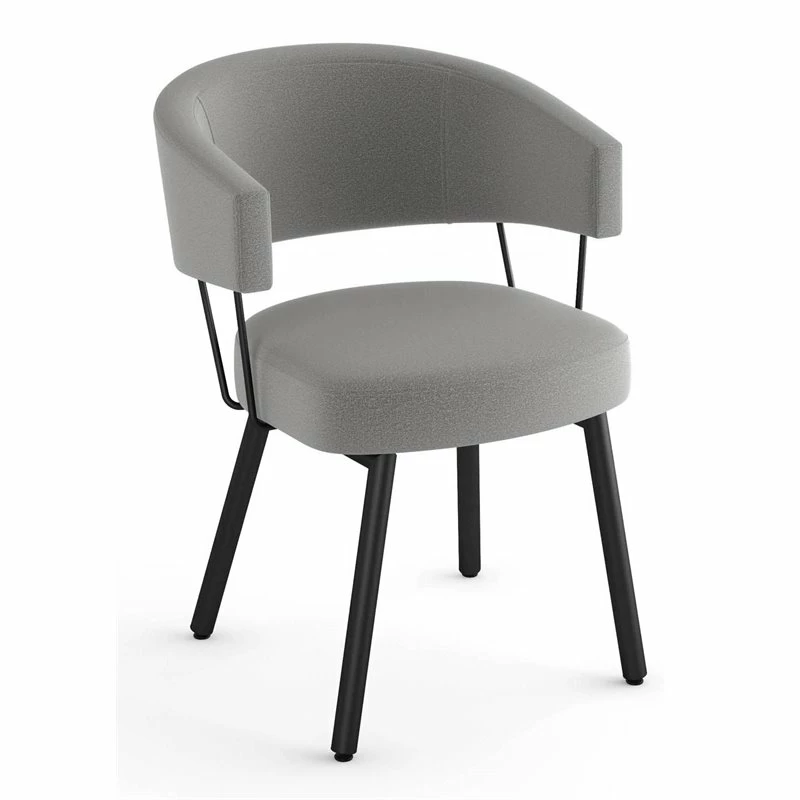 Wholesale 🔔 Amisco Corey Polyester And Metal Dining Chair In Heather Light Gray/Black 🥰 3 Wholesale 🔔 Amisco Corey Polyester And Metal Dining Chair In Heather Light Gray/Black 🥰