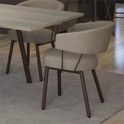 Brand new โ๏ธ Amisco Corey Polyester And Metal Dining Chair In Beige/Brown ๐ 7 Brand new โ๏ธ Amisco Corey Polyester And Metal Dining Chair In Beige/Brown ๐ -Cheap Office Chairs Store 2257614 2 L