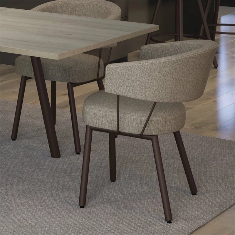 Brand new โ๏ธ Amisco Corey Polyester And Metal Dining Chair In Beige/Brown ๐ 5 Brand new โ๏ธ Amisco Corey Polyester And Metal Dining Chair In Beige/Brown ๐ - Image 3