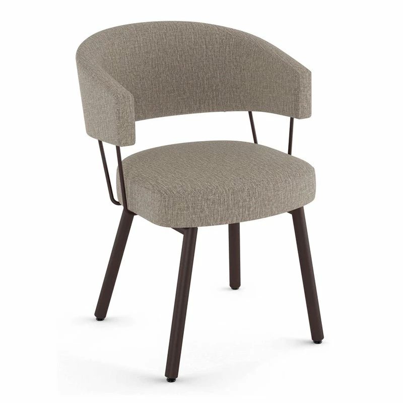 Brand new โ๏ธ Amisco Corey Polyester And Metal Dining Chair In Beige/Brown ๐ 3 Brand new โ๏ธ Amisco Corey Polyester And Metal Dining Chair In Beige/Brown ๐