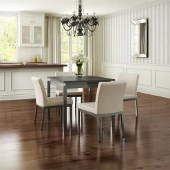 Cheapest ✨ Amisco Perry Faux Leather And Metal Dining Chair (Set Of 2) In Cream/Glossy Gray 👍 -Cheap Office Chairs Store 2257644 1 L