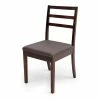Best Pirce 🌟 Herval 36" Ladder Back Upholstered Solid Wood Dining Chair In Walnut (Set Of 2) ❤️