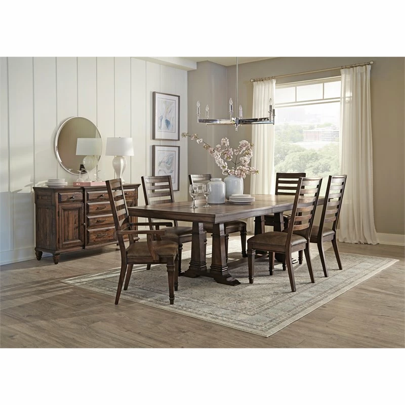 Brand new 💯 Coaster Delphine Ladder Back Arm Chair In Brown 😍 4 Brand new 💯 Coaster Delphine Ladder Back Arm Chair In Brown 😍 - Image 2