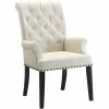 Flash Sale 👏 Coaster Tufted Back Upholstered Arm Chair In Beige 😀 -Cheap Office Chairs Store 2268503 L