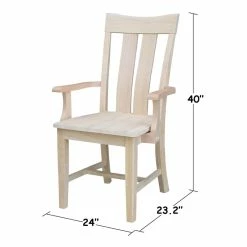 Deals ✨ International Concepts Ava Unfinished Wood Arm Chair 🔥 21 Deals ✨ International Concepts Ava Unfinished Wood Arm Chair 🔥 -Cheap Office Chairs Store 2273602 9 L