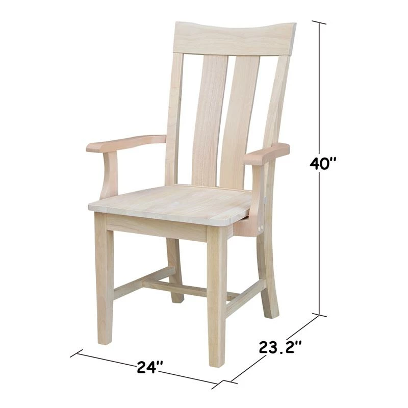 Deals ✨ International Concepts Ava Unfinished Wood Arm Chair 🔥 12 Deals ✨ International Concepts Ava Unfinished Wood Arm Chair 🔥 - Image 10