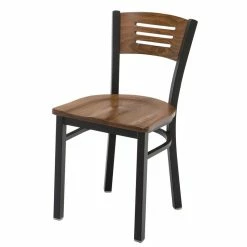 Brand new 🎉 KFI Furniture KFI Ladder Back Metal Cafe Chair - Walnut 😍