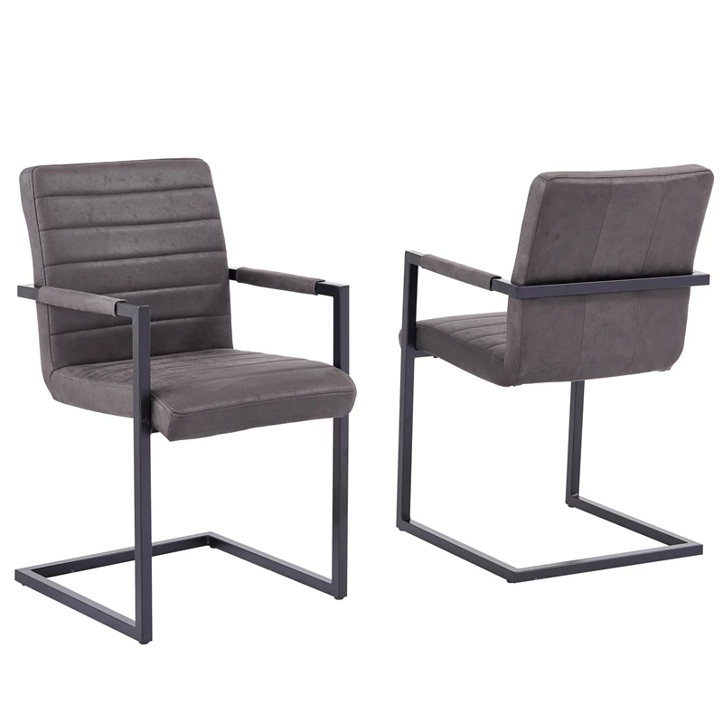 Buy 🛒 Best Master Furniture Bazely 2-piece Industrial Chic Faux Leather Side Chairs In Gray 🤩 3 Buy 🛒 Best Master Furniture Bazely 2-piece Industrial Chic Faux Leather Side Chairs In Gray 🤩