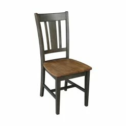 Best Pirce 🤩 International Concepts San Remo Solid Wood Splatback Chair - Set Of 2 Chairs In Hickory/Washed Coal 🔥 -Cheap Office Chairs Store 2297540 15 L