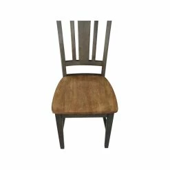 Best Pirce 🤩 International Concepts San Remo Solid Wood Splatback Chair - Set Of 2 Chairs In Hickory/Washed Coal 🔥 -Cheap Office Chairs Store 2297540 21 L